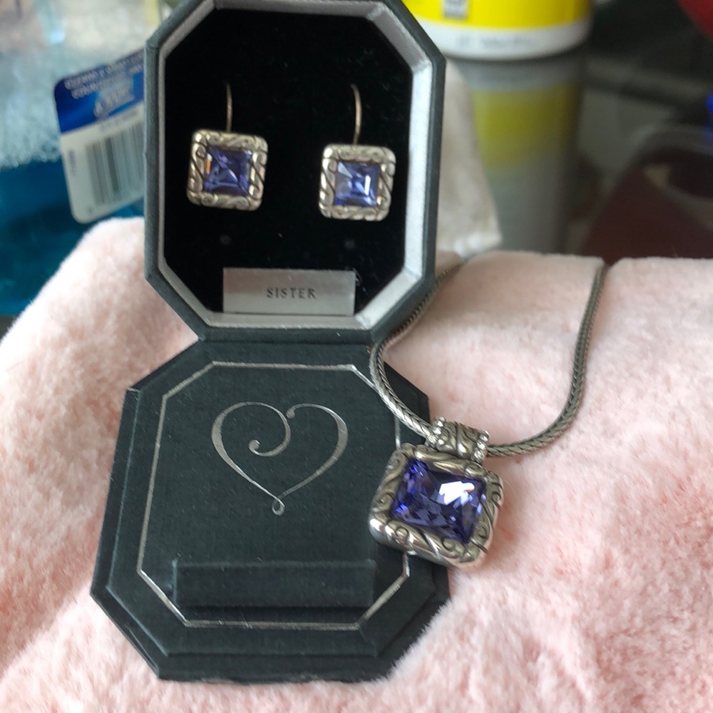 Brighton Amethyst necklace with matching earrings